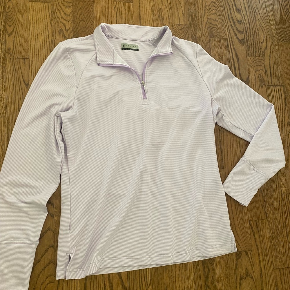 PGA Tour Lavender Striped Pullover